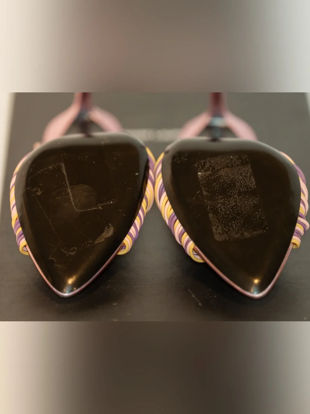 NWOT: Saint Laurent Pool Sandals in TPU and Metallized Leather - Picture 4 of 4
